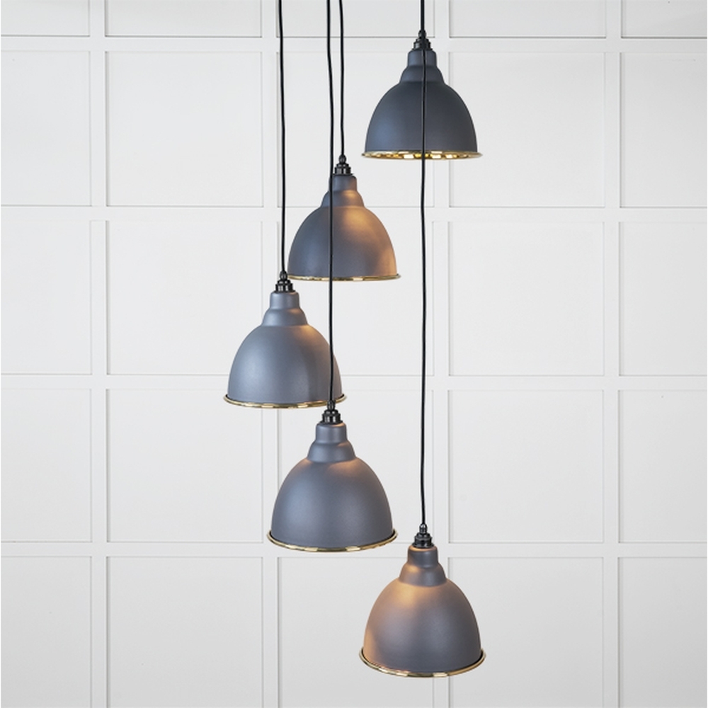 49738SSL • 260 x 270mm • Smooth Brass • From The Anvil Brindley Cluster Pendant in Slate