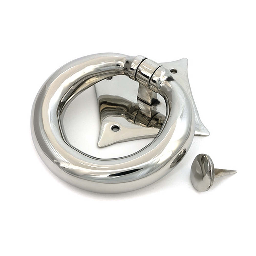 49805 • 114mm • Polished Stainless [316] • From The Anvil Ring Door Knocker