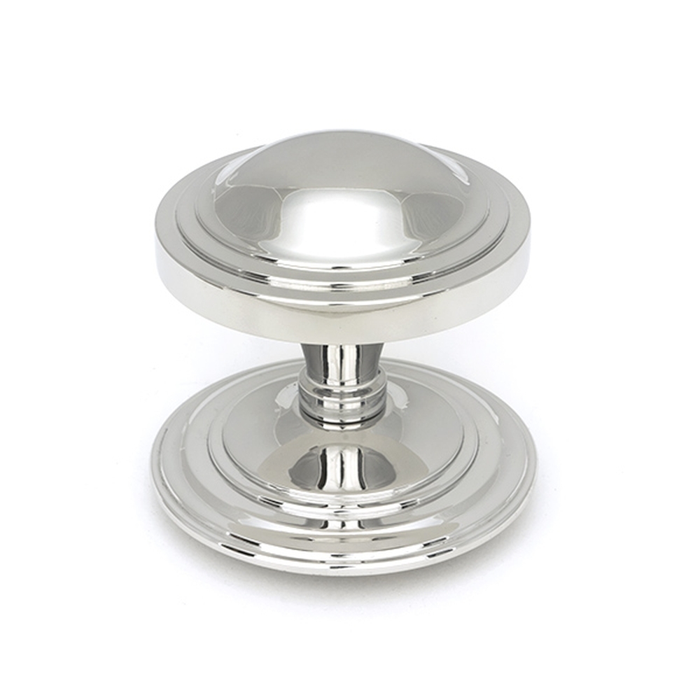 49807  81mm  Polished Stainless [316]  From The Anvil Art Deco Centre Door Knob