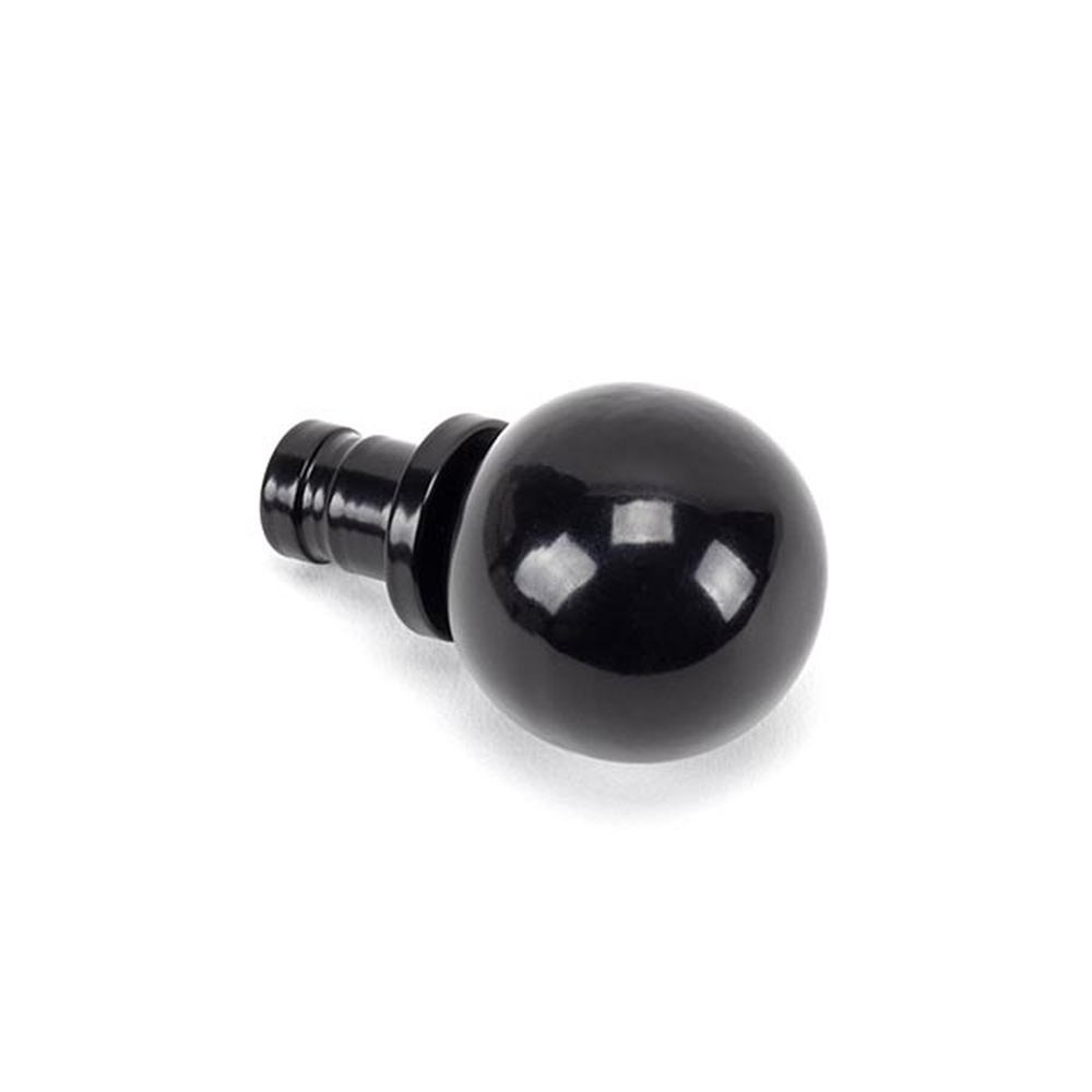 49899  42mm  Black  From The Anvil Ball Curtain Finial