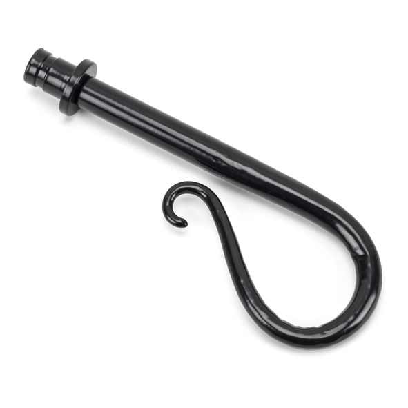 49902  70mm  Black  From The Anvil Shepherds Crook Curtain Finial