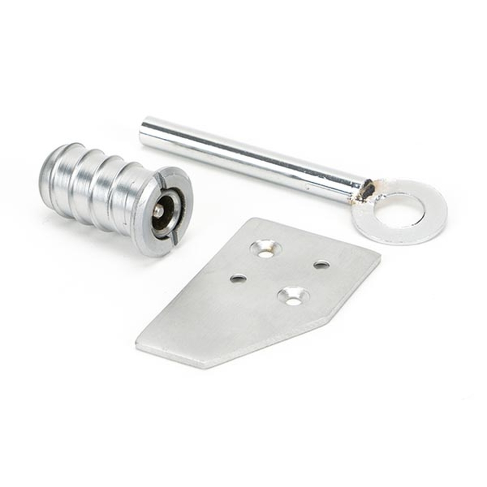 49919  28 x 16mm  Satin Chrome  From The Anvil Key-Flush Sash Stop