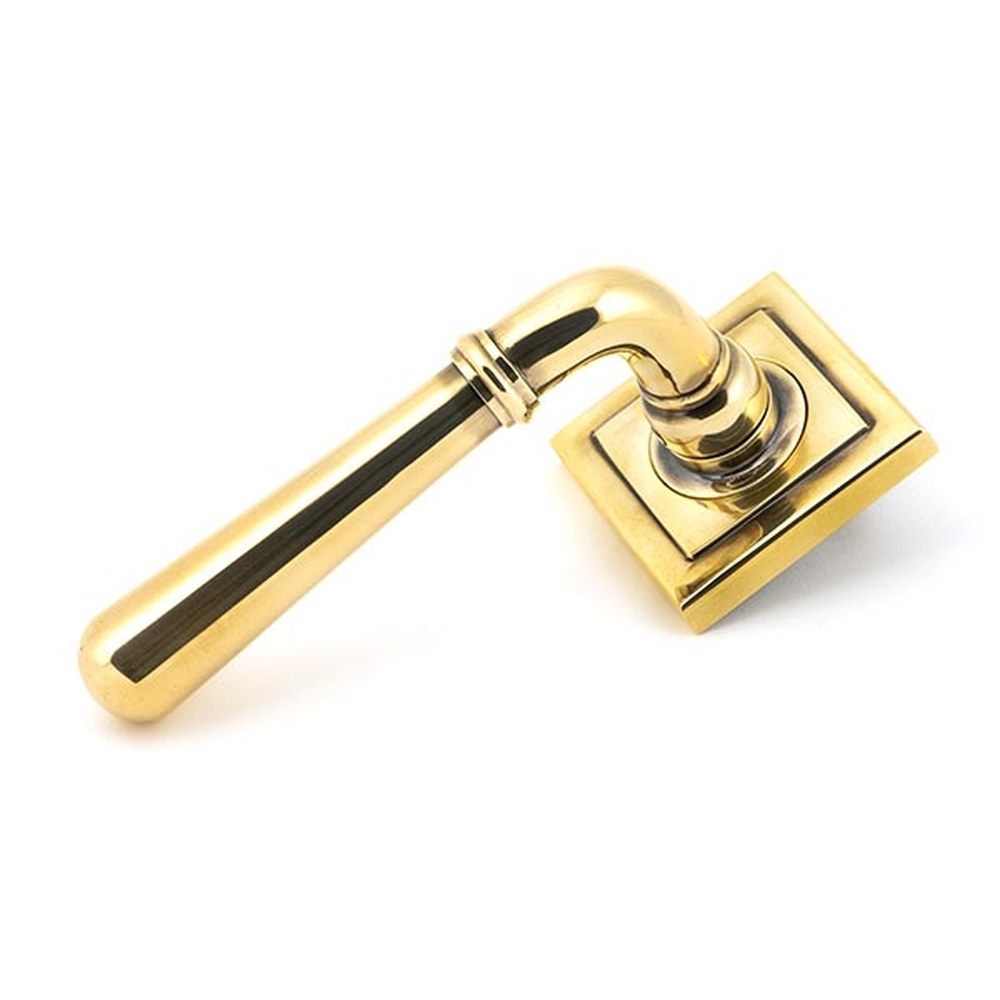 50020 • 53 x 53 x 8mm • Aged Brass • From The Anvil Newbury Lever on Rose [Square] - Unsprung