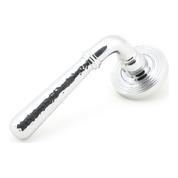 50043 • 53 x 8mm • Polished Chrome • From The Anvil Hammered Newbury Lever on Rose [Beehive] - Unsprung