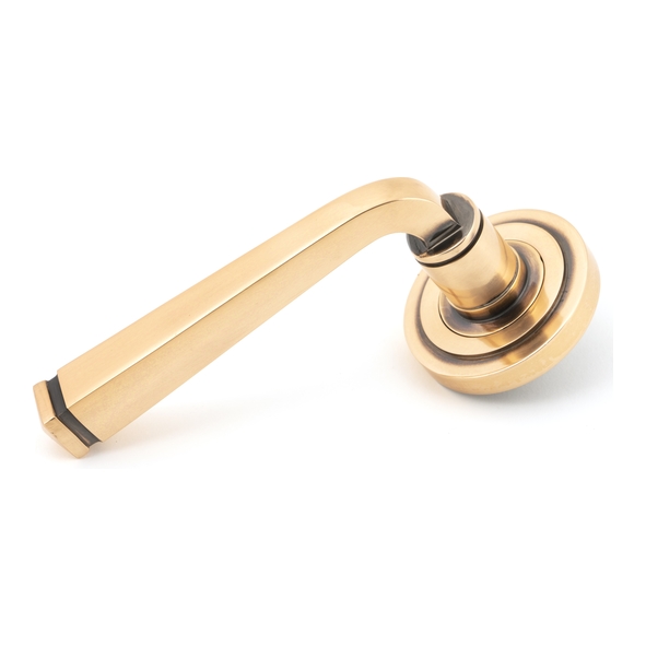 50062  53 x 8mm  Polished Bronze  From The Anvil Avon Round Lever on Rose [Art Deco] - Unsprung