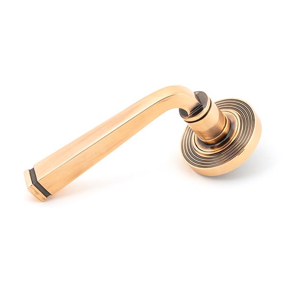 50063 • 53 x 8mm • Polished Bronze • From The Anvil Avon Round Lever on Rose [Beehive] - Unsprung