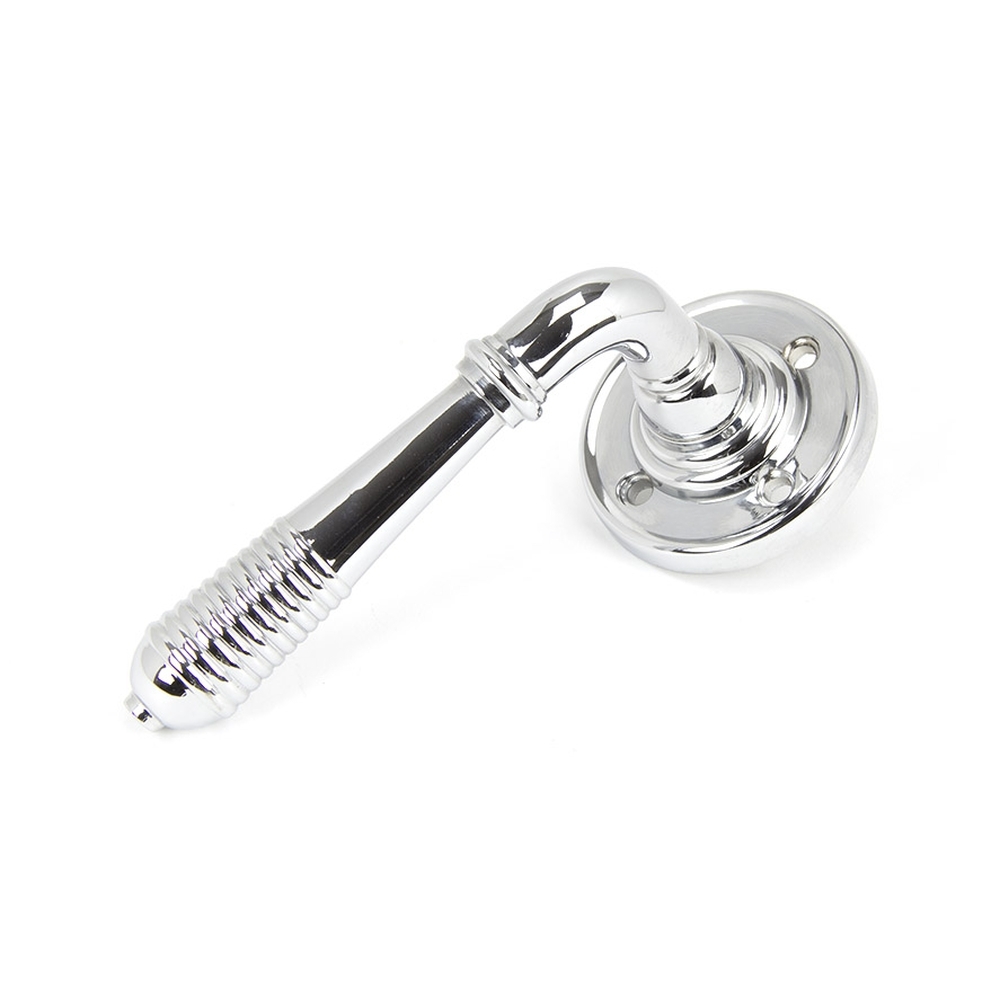 50088 • 60 x 8mm • Polished Chrome • From The Anvil Reeded Lever on Rose Set - Unsprung