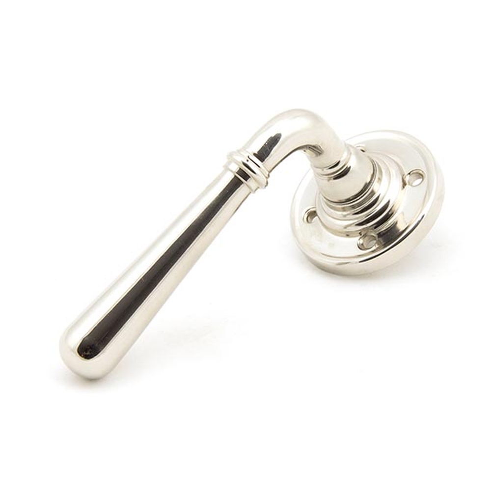 50092 • 54 x 53 x 8mm • Polished Nickel Newbury Lever on Rose Set - Unsprung