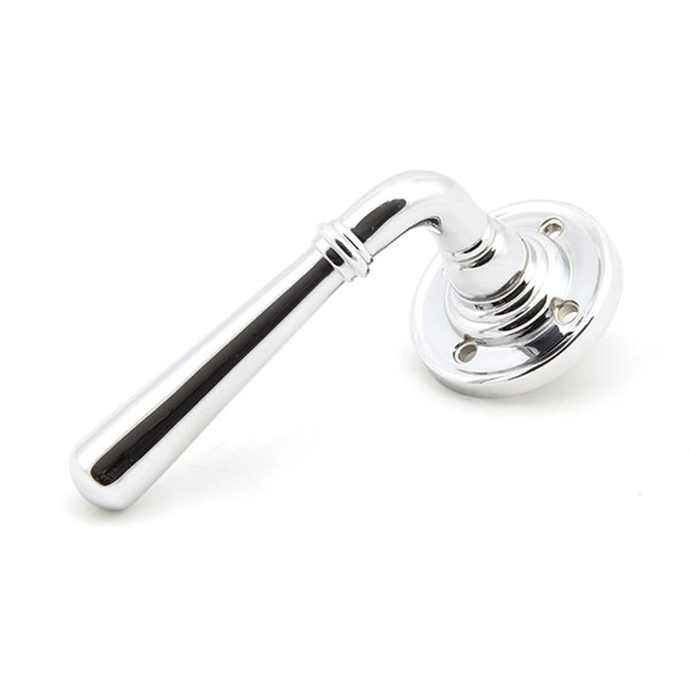 50093 • 55 x 53 x 8mm • Polished Chrome Newbury Lever on Rose Set - Unsprung