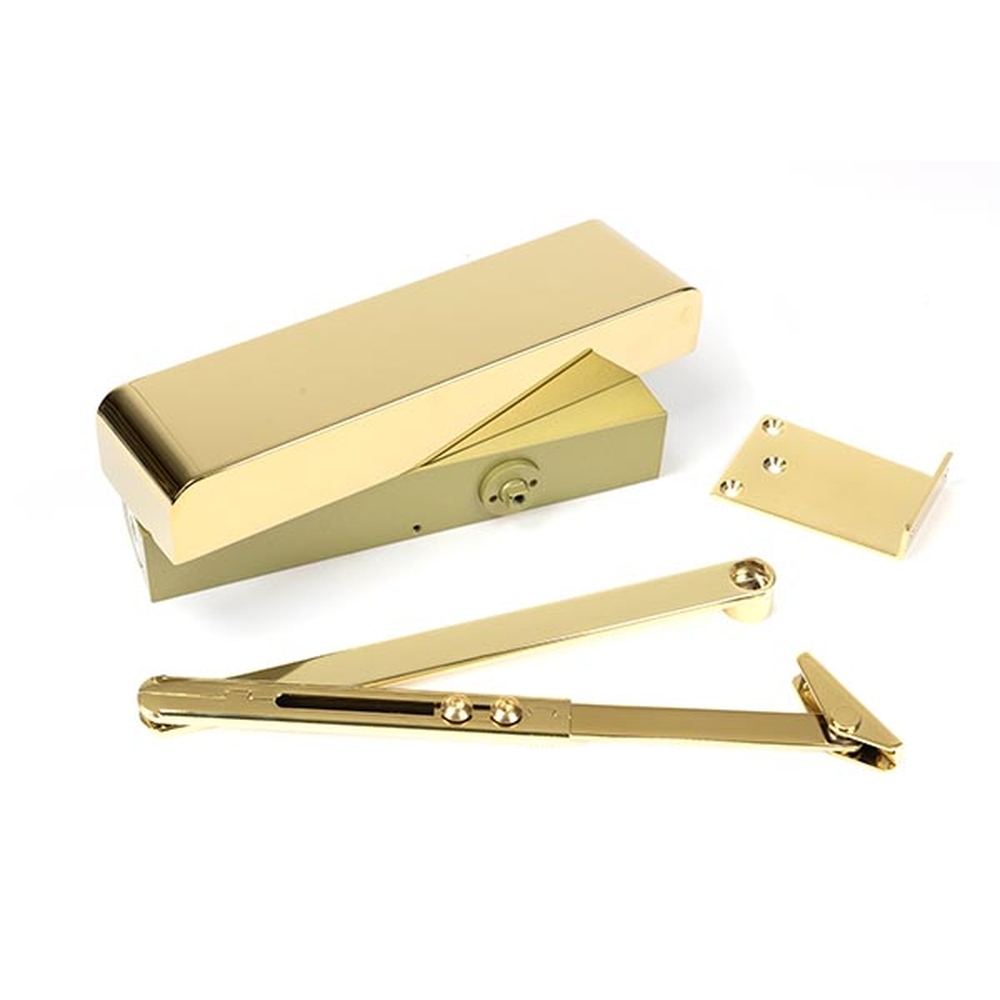 50108  Polished Brass  From The Anvil Size 2-5 Door Closer & Cover