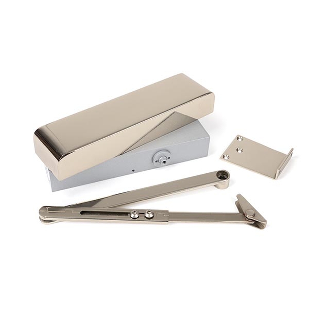 50111  Polished Nickel  From The Anvil Size 2-5 Door Closer & Cover