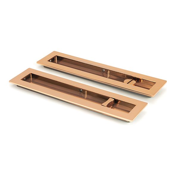 50141  250mm  Polished Bronze  From The Anvil Plain Rectangular Pull - Privacy Set