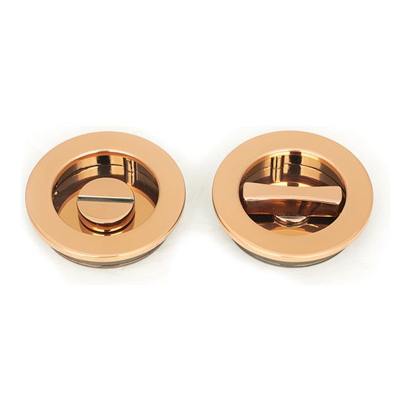 50148  60mm  Polished Bronze  From The Anvil Plain Round Pull - Privacy Set