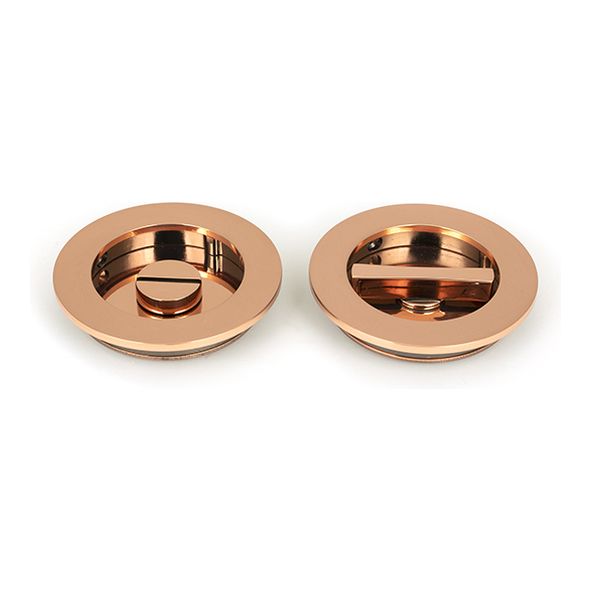 50149  75 mm  Polished Bronze  From The Anvil Plain Round Pull - Privacy Set