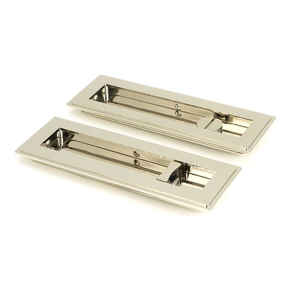 50156  175mm  Polished Nickel  From The Anvil Art Deco Rectangular Pull -Privacy Set