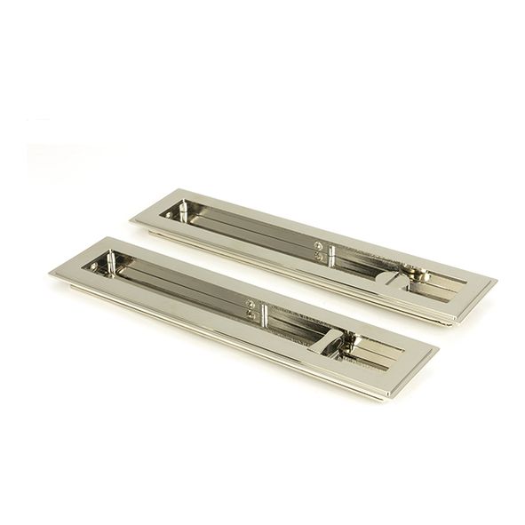 50157  250mm  Polished Nickel  From The Anvil Art Deco Rectangular Pull -Privacy Set