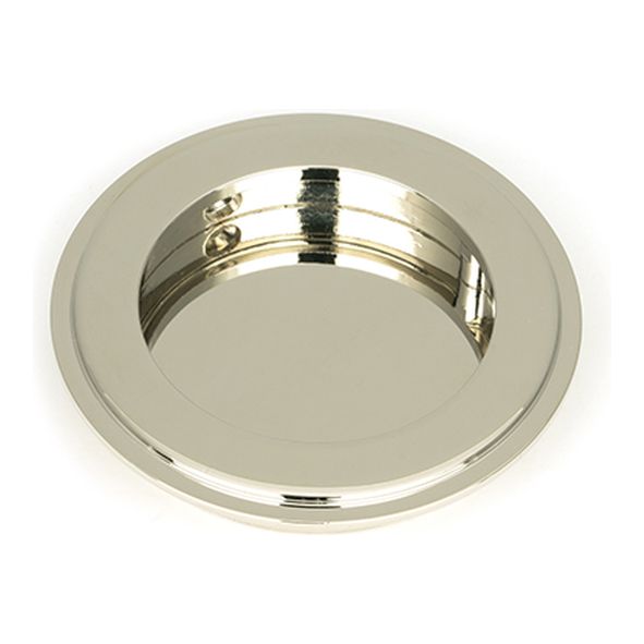 50161  75 mm  Polished Nickel  From The Anvil Art Deco Round Pull