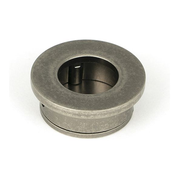 50187  34mm  Pewter Patina   From The Anvil Round Finger Edge Pull