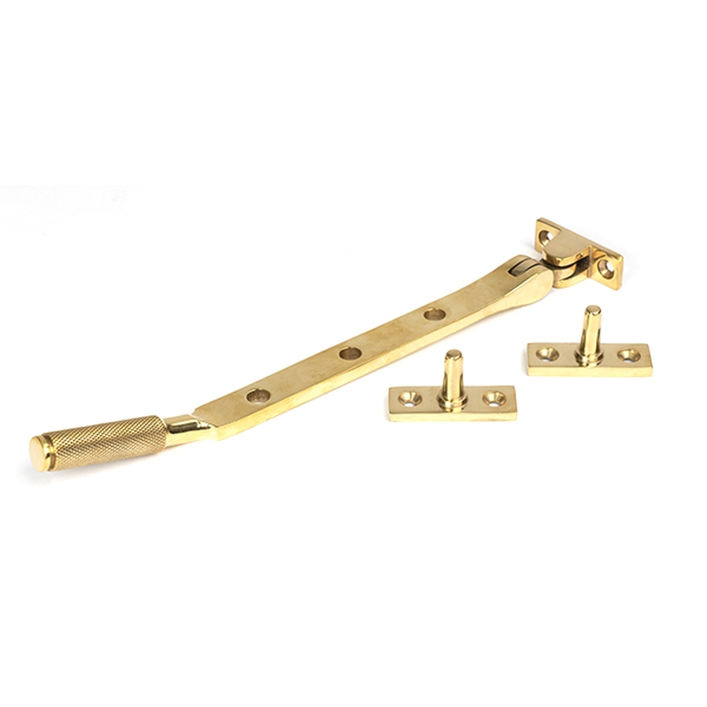 50615 • 228mm • Polished Brass • From The Anvil Brompton Casement Stay