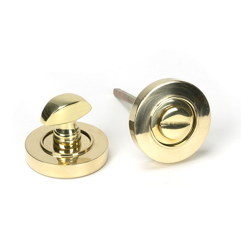 50750  53mm  Polished Brass  From The Anvil Round Thumbturn Set [Plain]