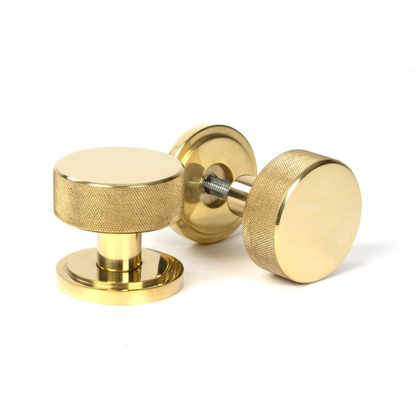 50836  63mm  Polished Brass  From The Anvil Brompton Mortice Knobs On Art Deco Roses
