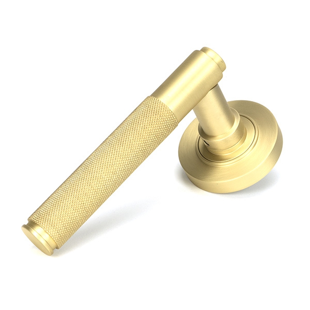 50843 • 53 x 8mm • Satin Brass • From The Anvil Brompton Lever on Rose Set [Plain]