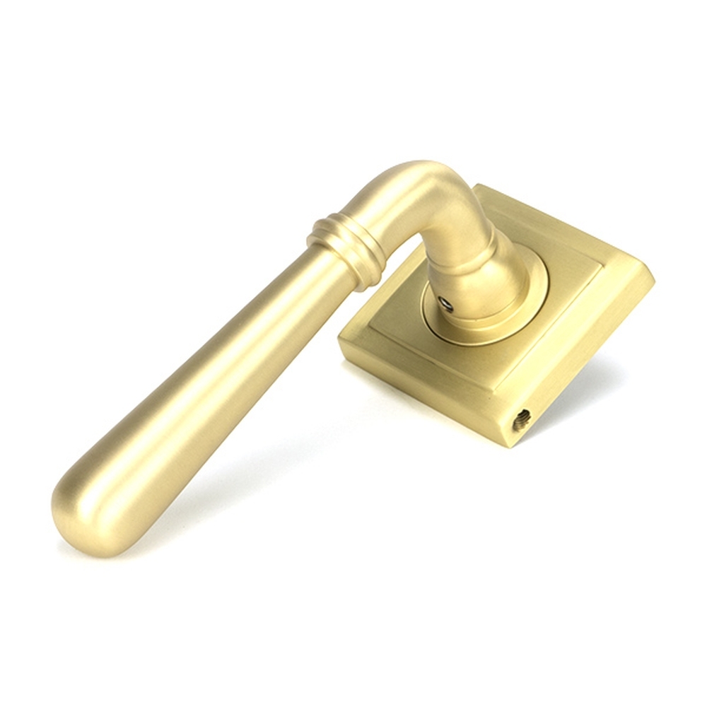 50856 • 53 x 53 x 8mm • Satin Brass • From The Anvil Newbury Lever on Rose Set [Square]