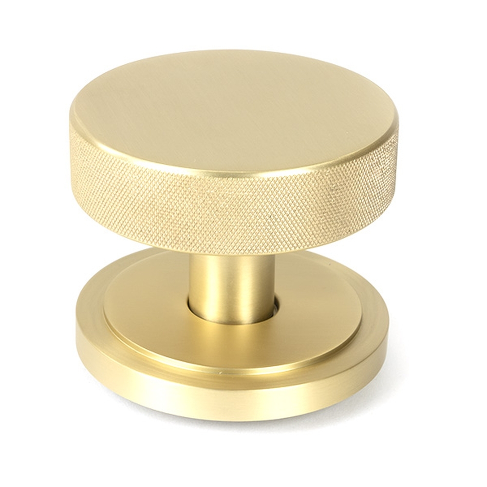 50894  90mm  Satin Brass  From The Anvil Brompton Centre Door Knob [Art Deco]