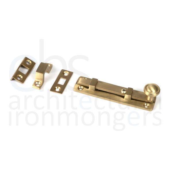50917  100 x 25 x 3mm  Satin Brass  From The Anvil Universal Bolt