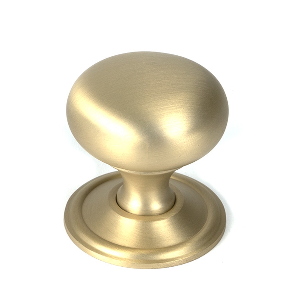 50930  38mm  Satin Brass  From The Anvil Mushroom Cabinet Knob