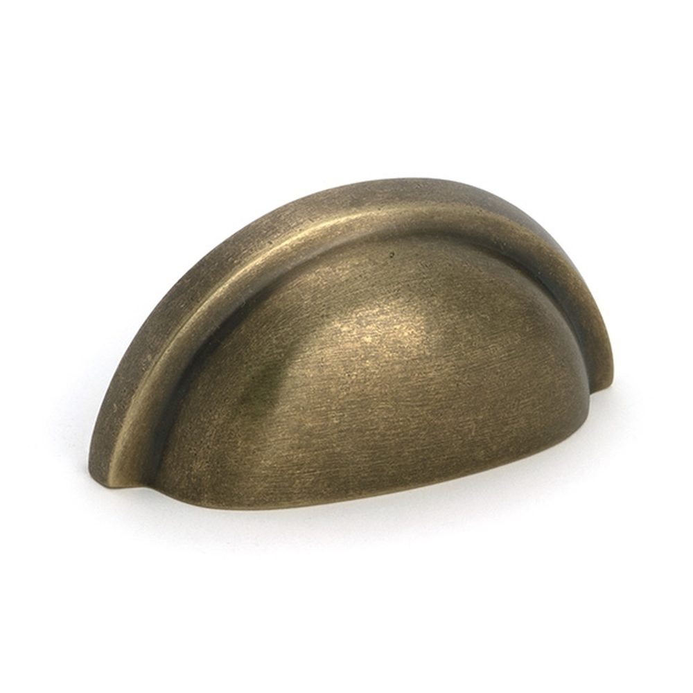 50968  85 x 40mm  Burnished Brass  From The Anvil Regency Concealed Drawer Pull