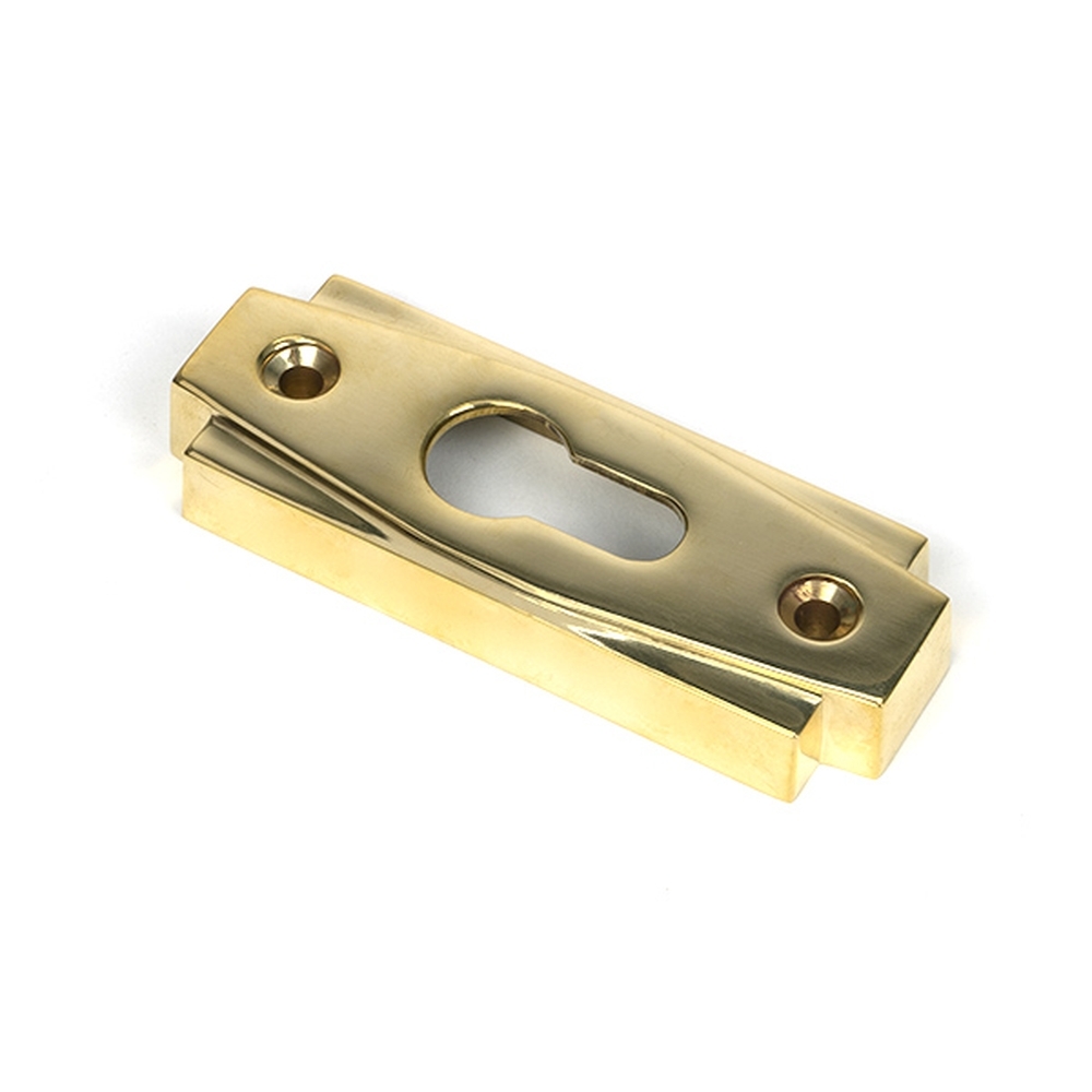 51197 • 100 x 36mm • Polished Brass • From The Anvil Art Deco Euro Escutcheon [Set]