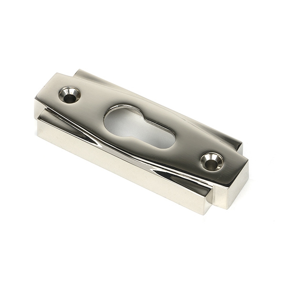 51199 • 100 x 36mm • Polished Nickel • From The Anvil Art Deco Euro Escutcheon [Set]