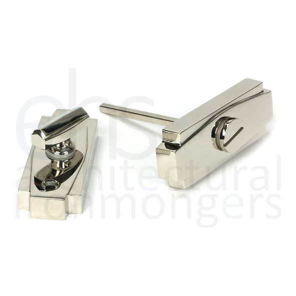 51205 • 100 x 36 x 14mm • Polished Nickel • From The Anvil Art Deco Thumbturn