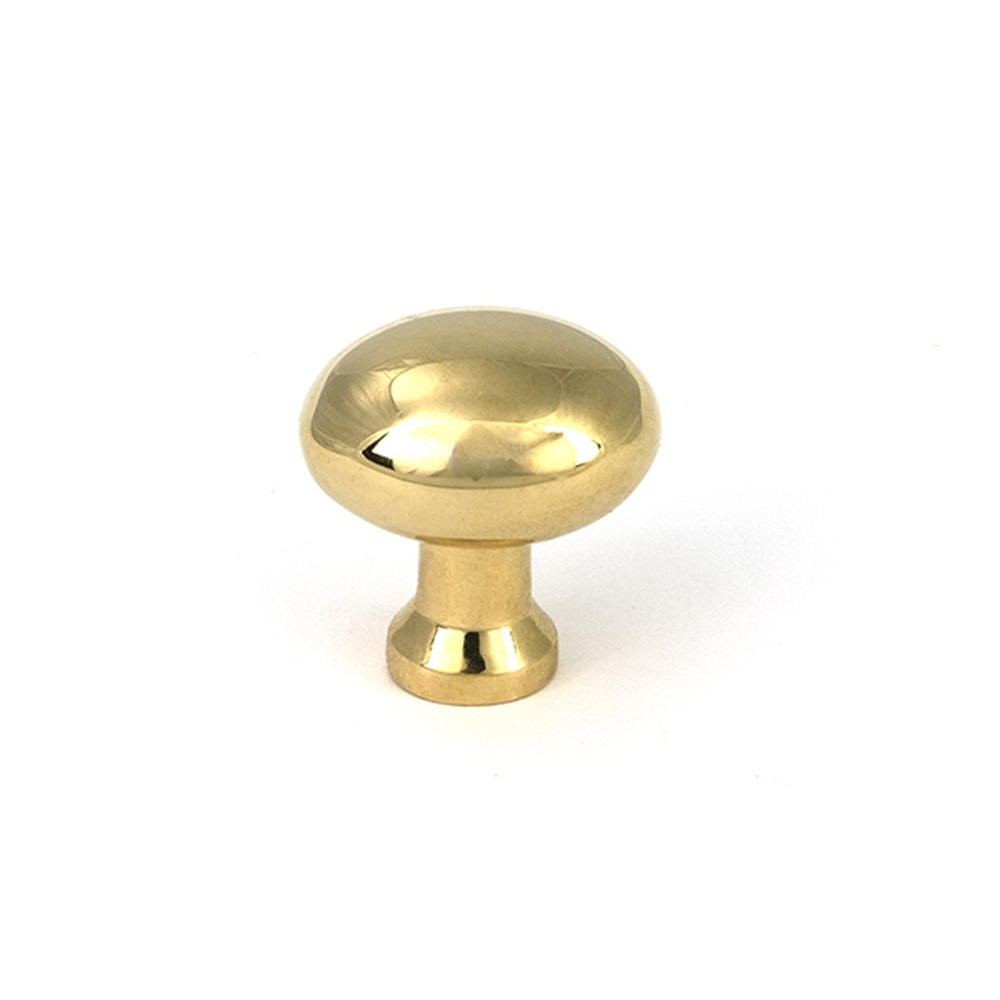 51223 • 25 x 22mm • Polished Brass • From The Anvil Moore Cabinet Knob