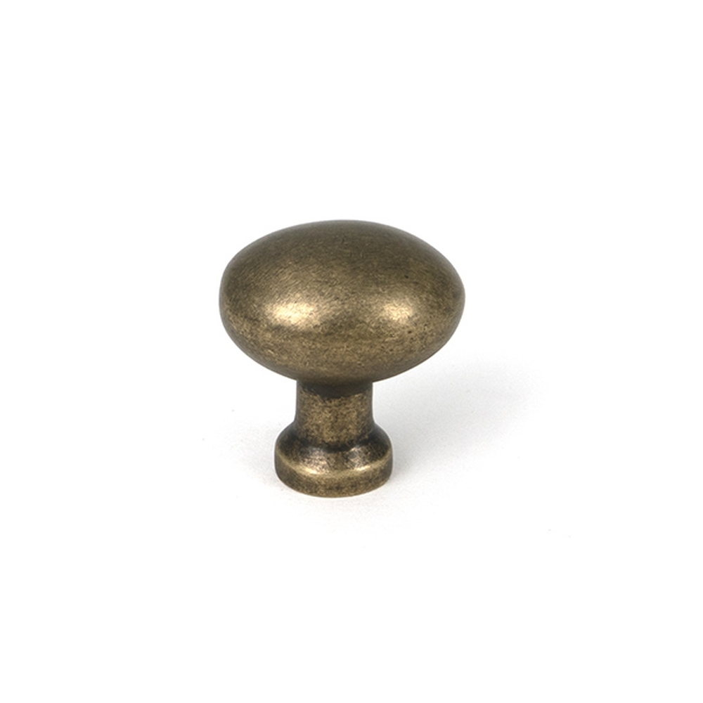 51232 • 25 x 22mm • Burnished Brass • From The Anvil Moore Cabinet Knob