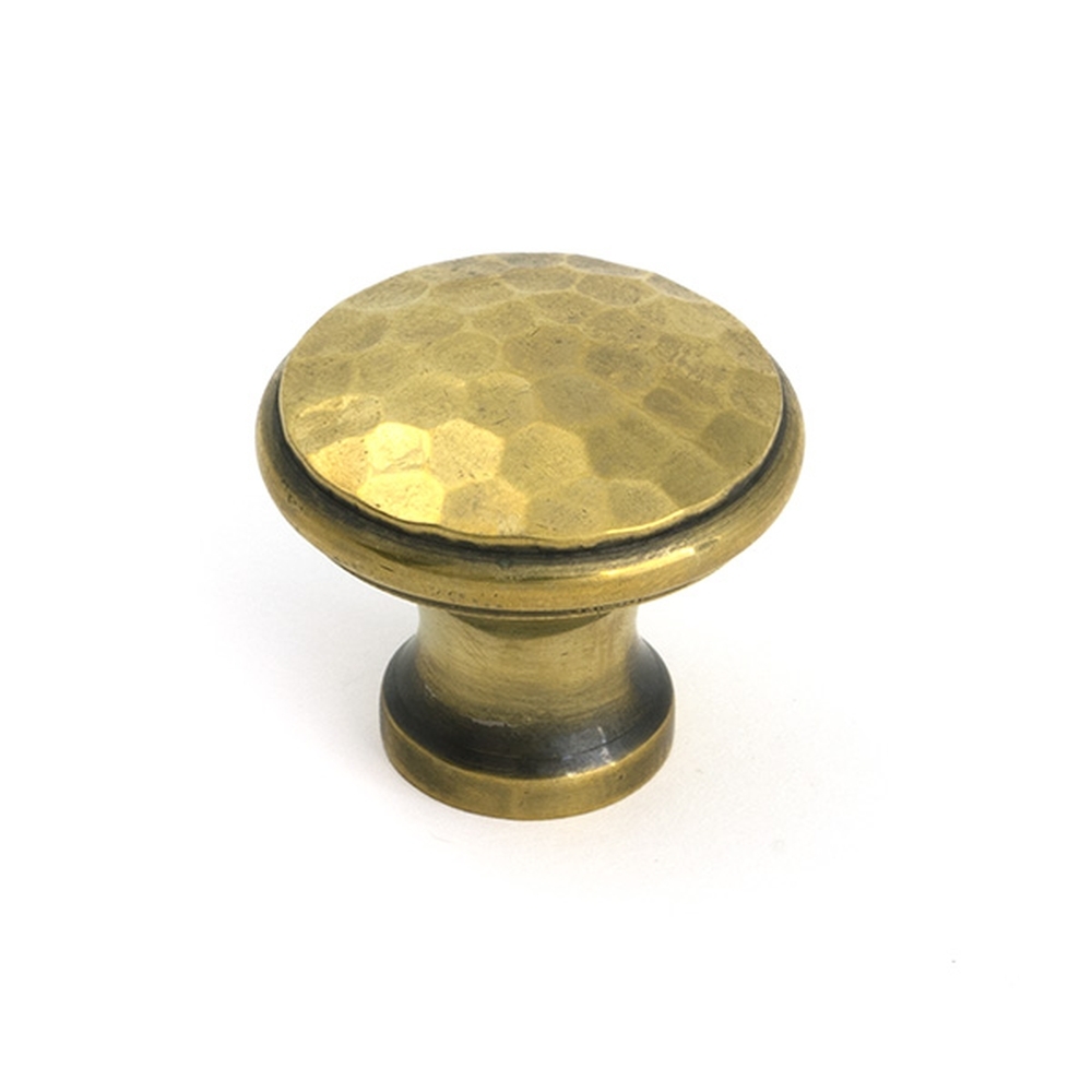 51284 • 30mm • Aged Brass • From The Anvil Hammered Cabinet Knob