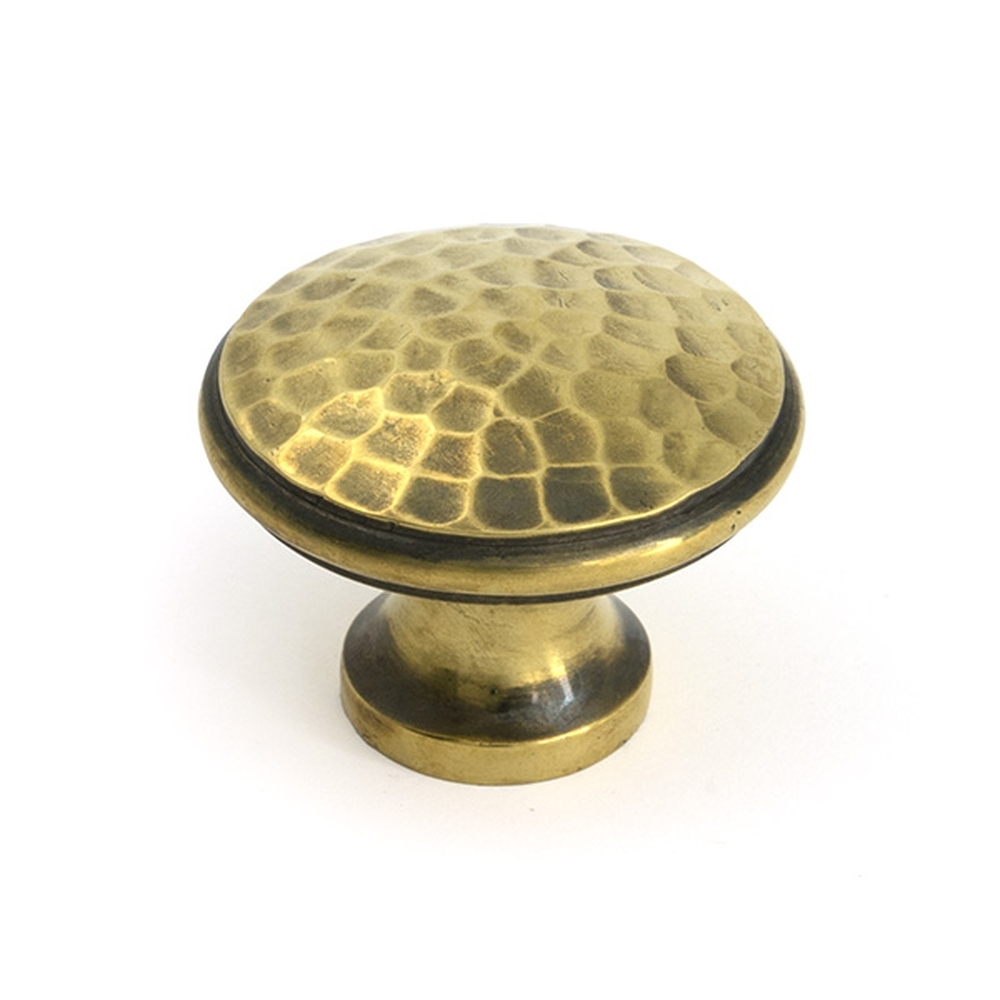 51285 • 40mm • Aged Brass • From The Anvil Hammered Cabinet Knob