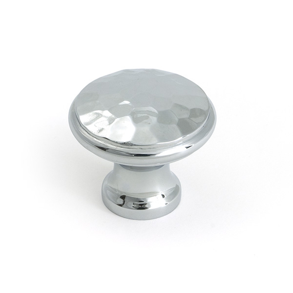 51287 • 30mm • Polished Chrome • From The Anvil Hammered Cabinet Knob