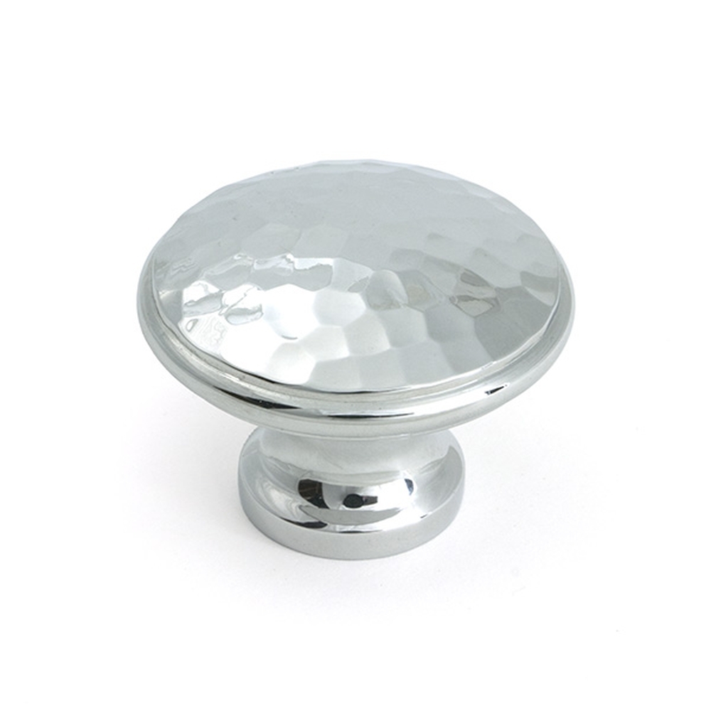 51288 • 40mm • Polished Chrome • From The Anvil Hammered Cabinet Knob