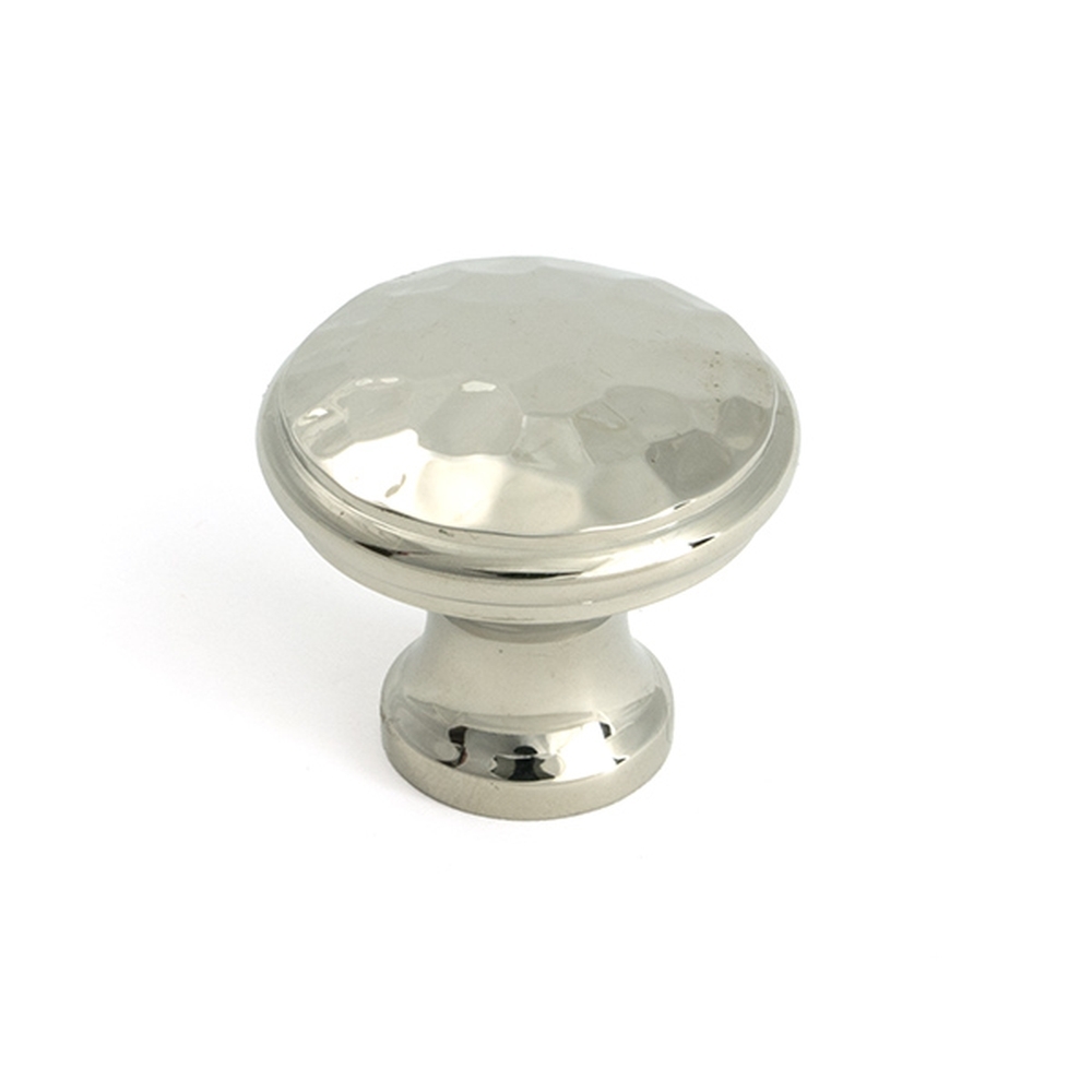 51290 • 30mm • Polished Nickel • From The Anvil Hammered Cabinet Knob