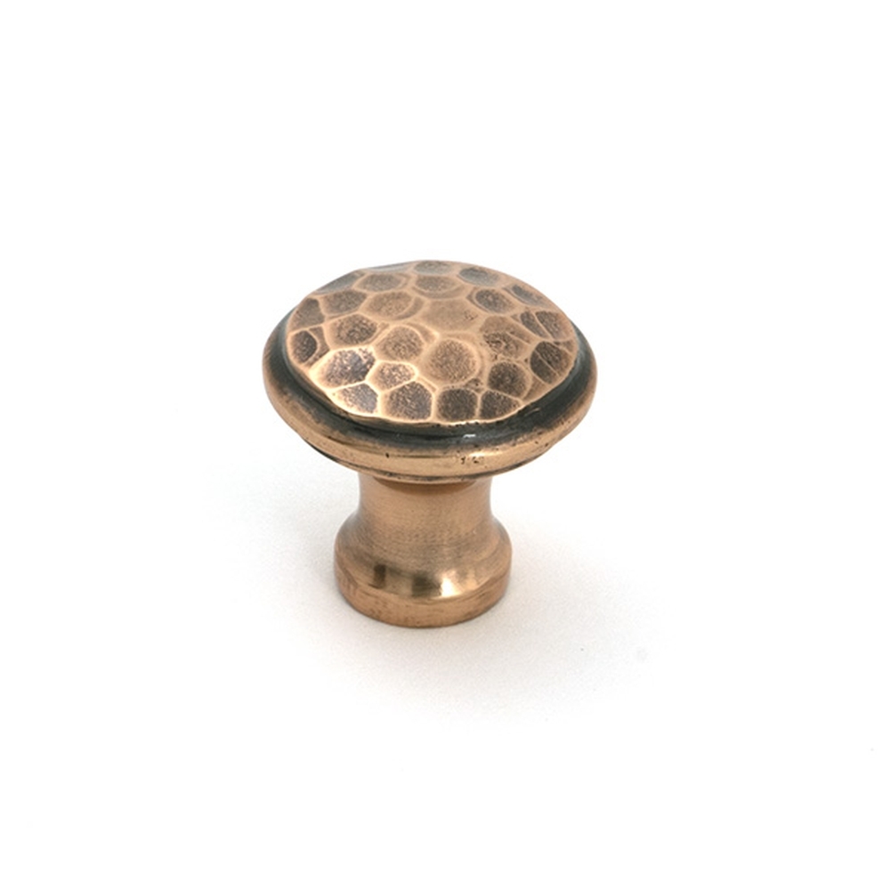 51295 • 20mm • Polished Bronze • From The Anvil Hammered Cabinet Knob