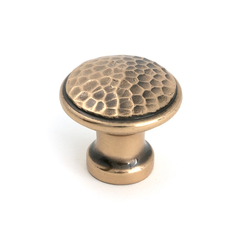 51296 • 30mm • Polished Bronze • From The Anvil Hammered Cabinet Knob