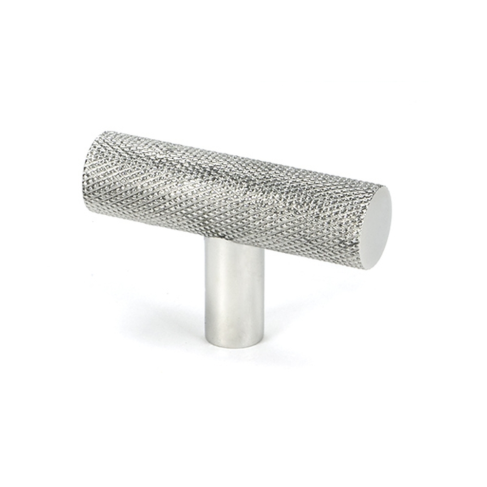 51310  50mm  Polished Stainless Steel  From The Anvil Brompton T-Bar Cabinet Knob