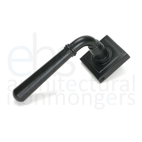 51329 • 53 x 53 x 8mm • Matt Black • From The Anvil Newbury Lever on Rose Set [Square] - Unsprung
