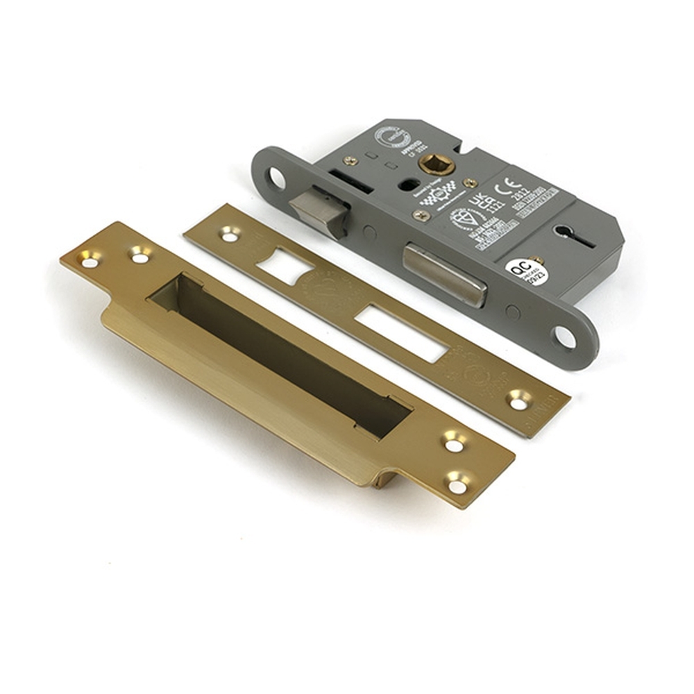 51337 • 66mm [45mm] • Satin Brass • From The Anvil 5 Lever BS Sash Lock