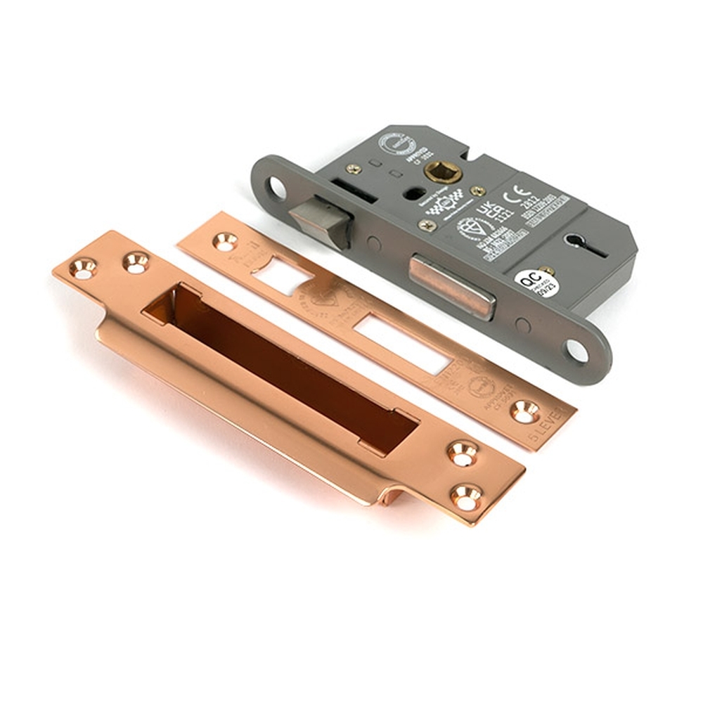 51342 • 66mm [45mm] • Polished Bronze • From The Anvil 5 Lever BS Sash Lock