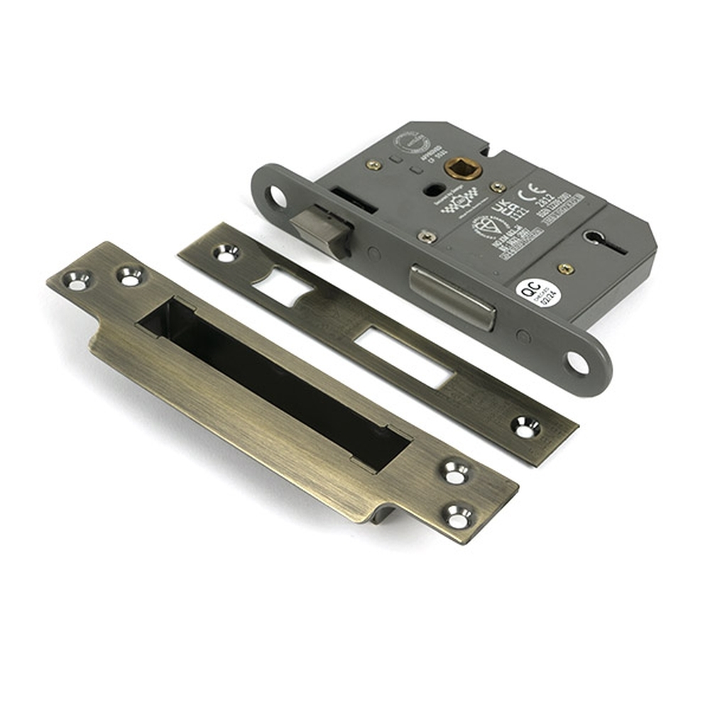 51346 • 78mm [57mm] • Aged Brass • From The Anvil 5 Lever BS Sash Lock