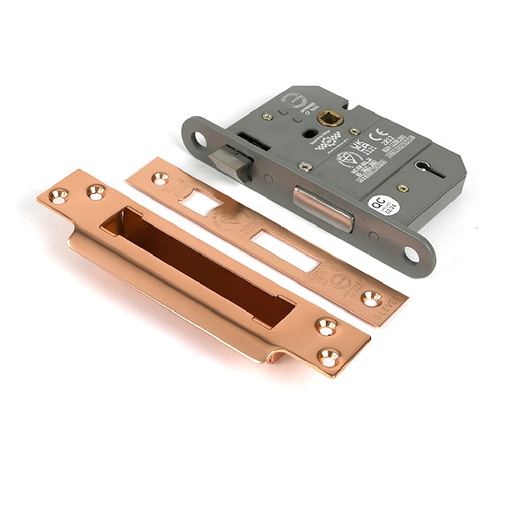 51352 • 78mm [57mm] • Polished Bronze • From The Anvil 5 Lever BS Sash Lock