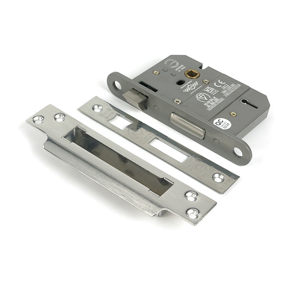 51353 • 78mm [57mm] • Polished Stainless • From The Anvil 5 Lever BS Sash Lock